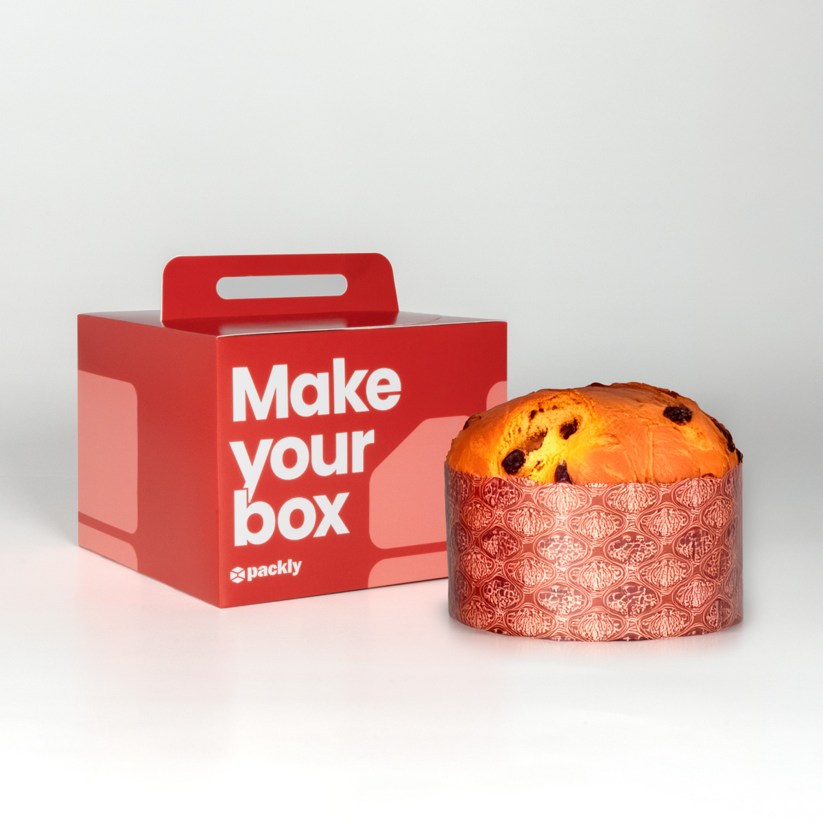 Panettone box (handle box with auto bottom)